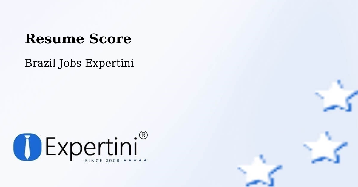 Resume Score & Job Description Match Tool – Itararé - Brazil Jobs Expertini